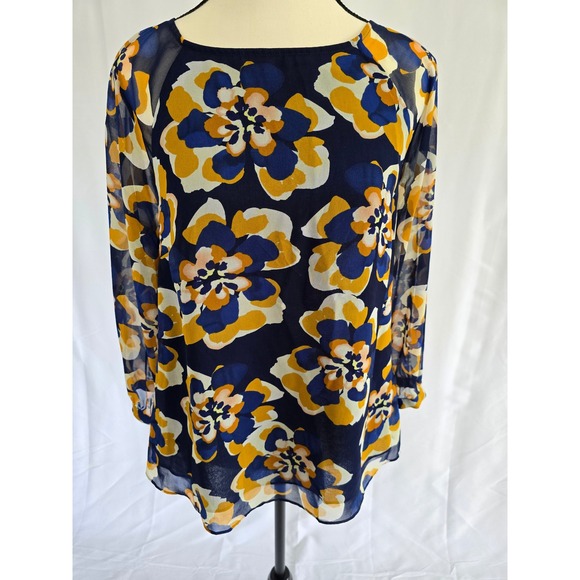 CAbi Tops - Cabi Floral Print Long Sleeve‎ Blouse Top - Women's Size S